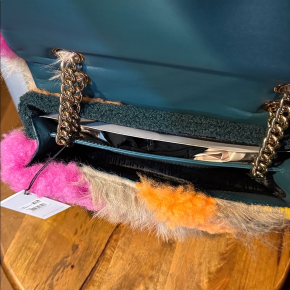 Kurt Geiger Faux Fur Large Kensington Shoulder Bag - Picture 6 of 8